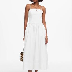 Madewell poplin seamed maxi dress